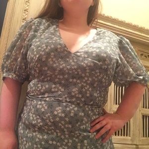 Floral V-Neck Mini Dress